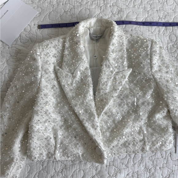 (Brand New with Tags) Nadine Merabi Clara White Blazer - Picture 4 of 15